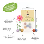 5 Blumenmurmeln im Tütchen "Hoch sollst du leben"