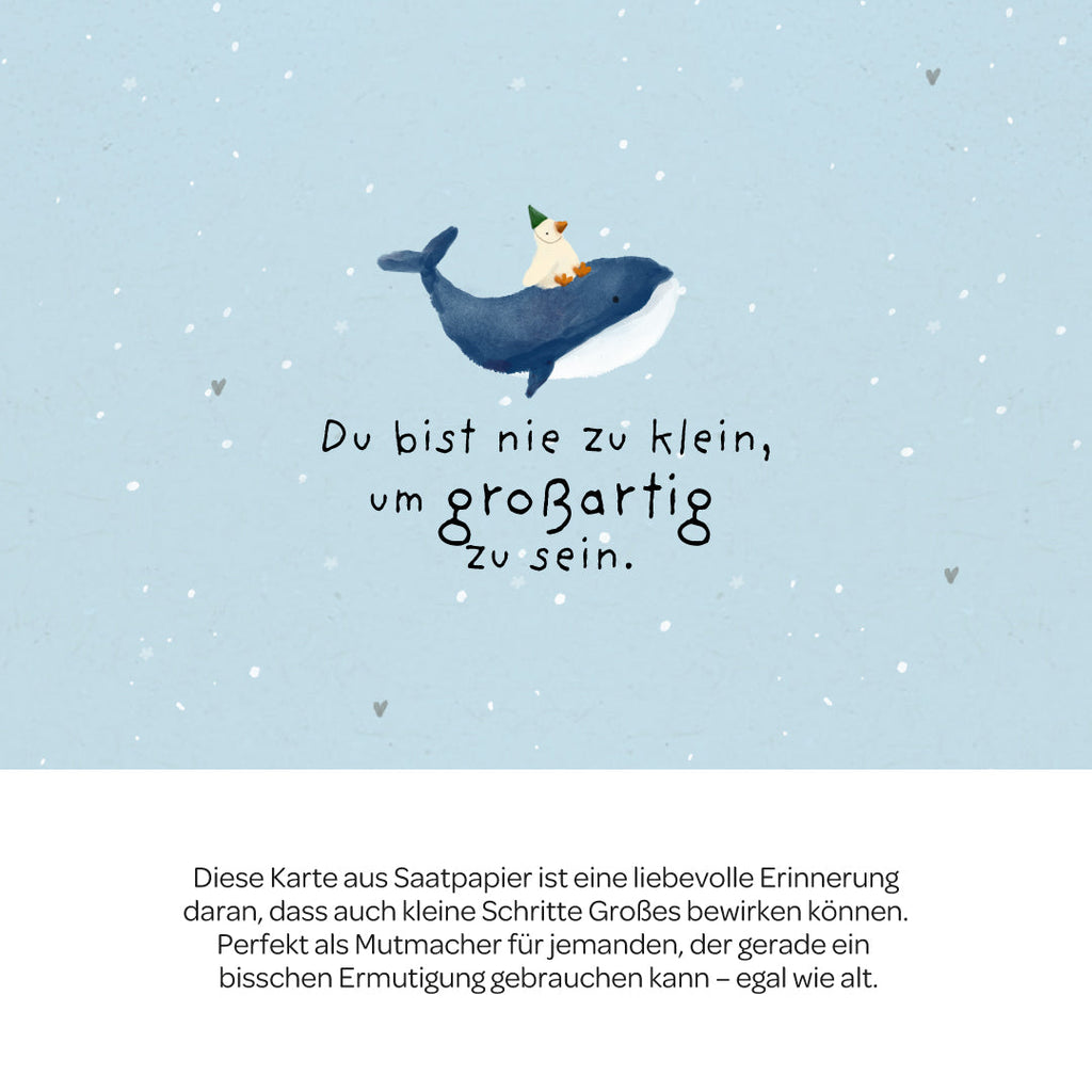 Grußkarte - Du bist nie zu klein, um großartig zu sein