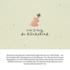Grußkarte - Viel Erfolg, du Glückskind!