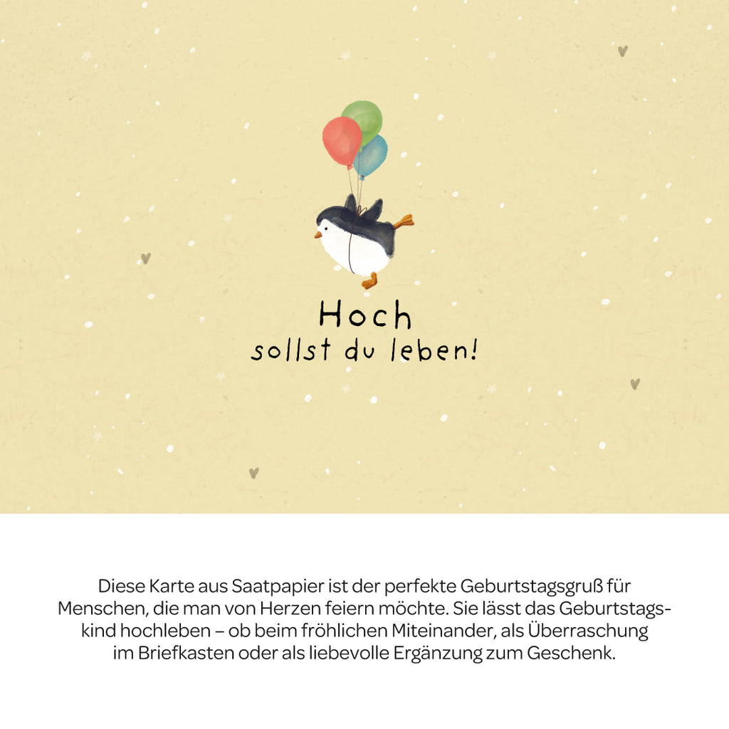 Grußkarte - Hoch sollst du leben!