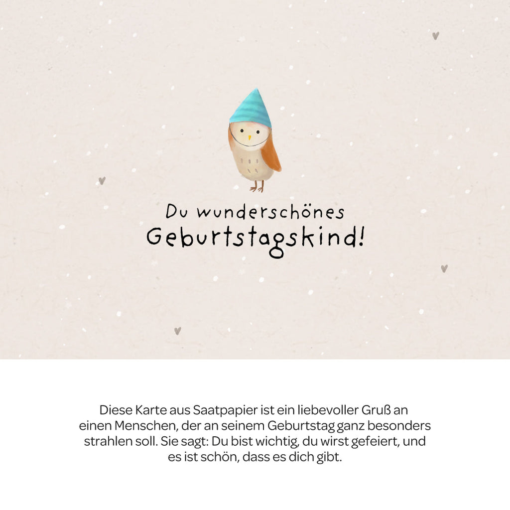 Grußkarte - Du wunderschönes Geburtstagskind