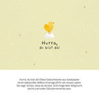 Grußkarte - Hurra, du bist da!