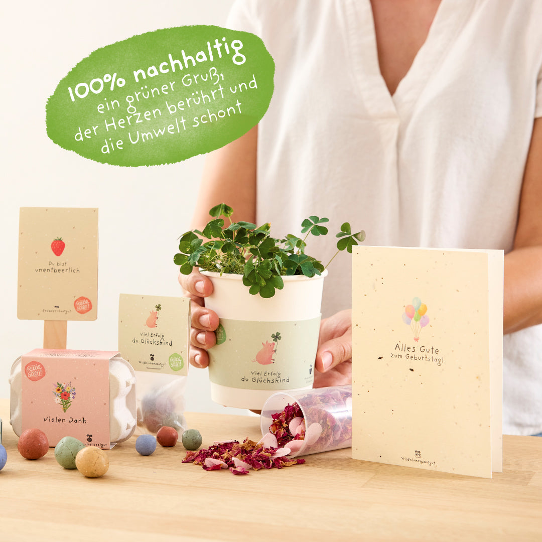 Grußkarte - Viel Erfolg, du Glückskind!