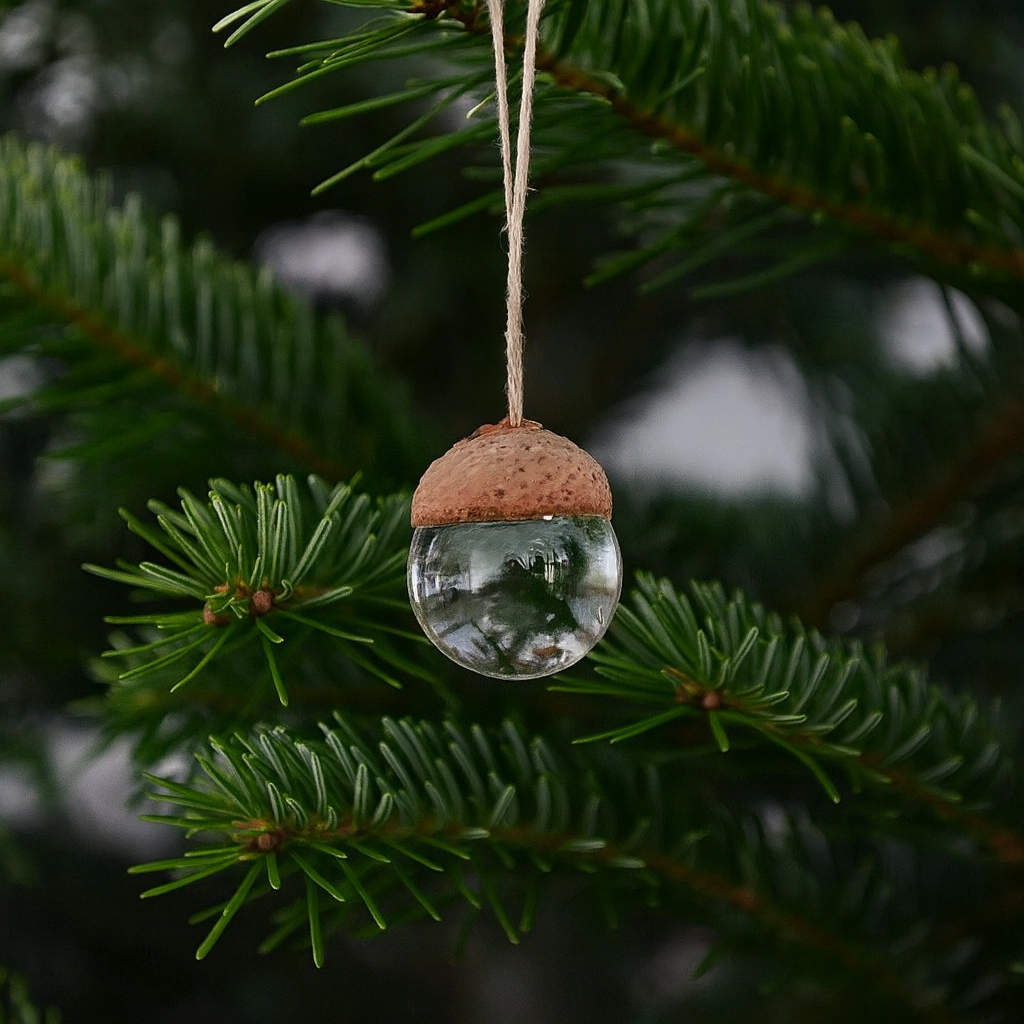 Eichelanhänger für den Weihnachtsbaum oder Strauch oder als Herbstdeko